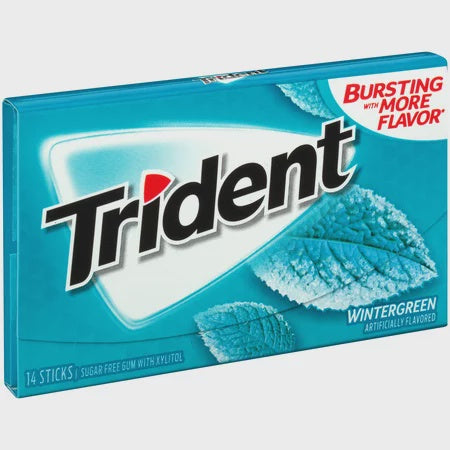 TRIDENT SF  WINTERGREEN GUM 14 STICKS