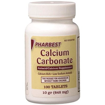 CALCIUM CARB 10GR 100 TABLETS - PHARMBEST