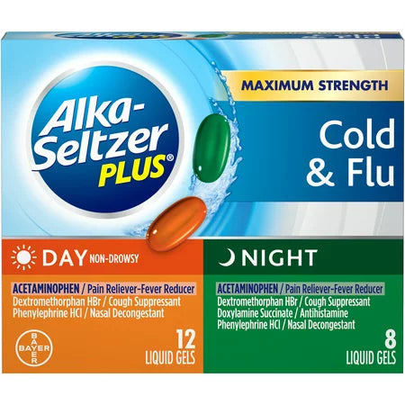 ALKA-SELTZER PLUS DAY / NIGHT  12+8 CT