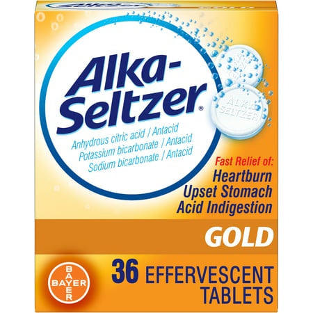 ALKA-SELTZER GOLD EFFERVESCENT TABLET - 36 CT