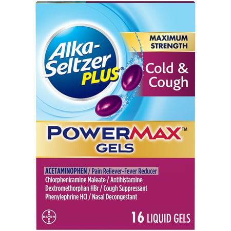 ALKA SELTZER PLUS  COLD & COUGH POWER MAX GEL 16 CT