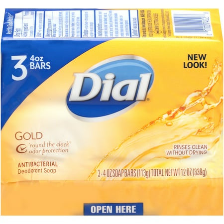 Dial Antibacterial Deodorant Gold Bar Soap 3- 4oz