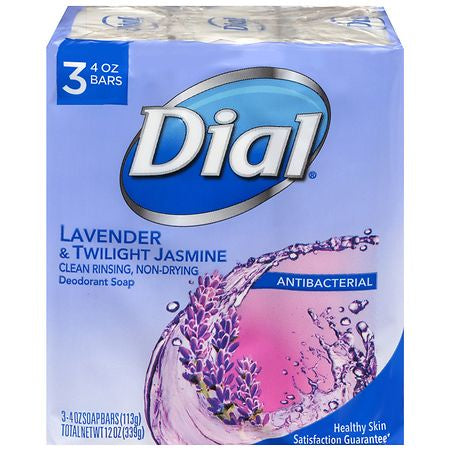 Dial Lavender & Jasmine Antibacterial Bar Soap 3PK 4 oz