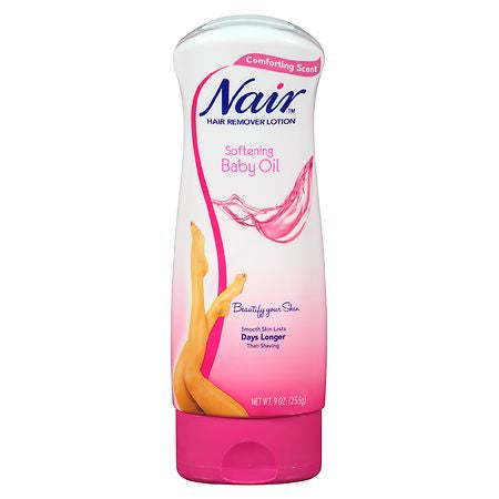 NAIR HAIR REMOVER LOTION SOFTENING BABY OIL 9 OZ