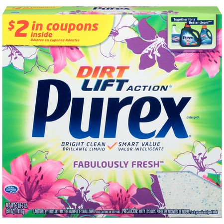Purex Powder Laundry Detergent powder, Fabulously Fresh, 50 OZ