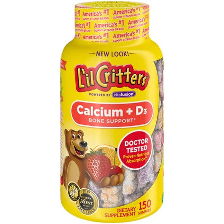 L'IL CRITTERS CALCIUM + D3 BONE SUPPORT GUMMIES 150 CT