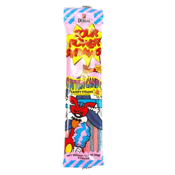 DORVAL SOUR POWER STRAW COTTON CANDY 1.75OZ