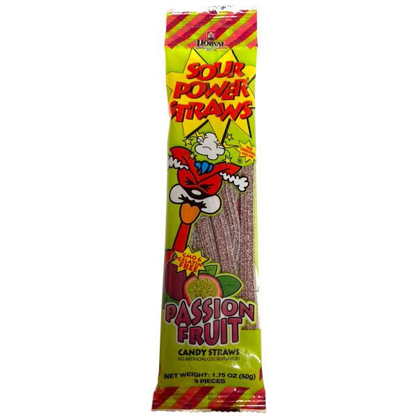 SOUR POWER STRAWS PASSION FRUIT 1.75 OZ