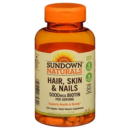 SUNDOWN HAIR SKIN & NAILS 5000MCG BIOTIN  120 CAPLETS