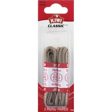 KIWI DRESS LACES BRAIDED MOCHA 30" 2 pair