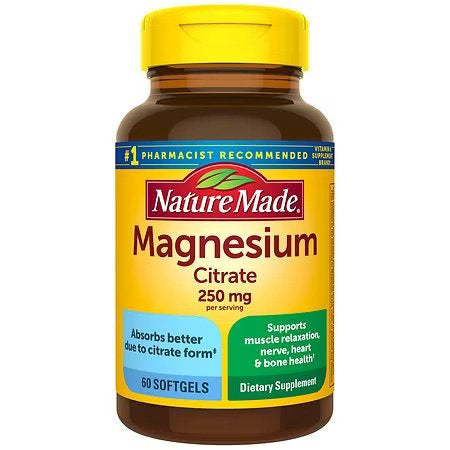 Magnesium Citrate 250 MG Softgels - 60 CT - NM