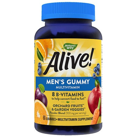 ALIVE MENS GUMMY MUTIVITAMINS 60 GUMMIES #485-5151