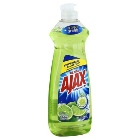 AJAX DISH LIQ LIME &VINEGAR  14 OZ