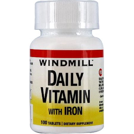 DAILY VITAMIN WITH IRON 100 TABLETS - WINDMILL