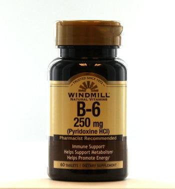 WINDMILL B6 PYRIDOXINE HCI 250 MG 60 CT