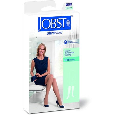 JOBST ULTRASHEER SUPPORT COMPRESSION STOCKINGS 8-15 MMHG LARGE SIZE