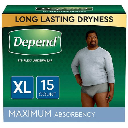 DEPEND UNDERWEAR XL MAXIMUM 15 CT