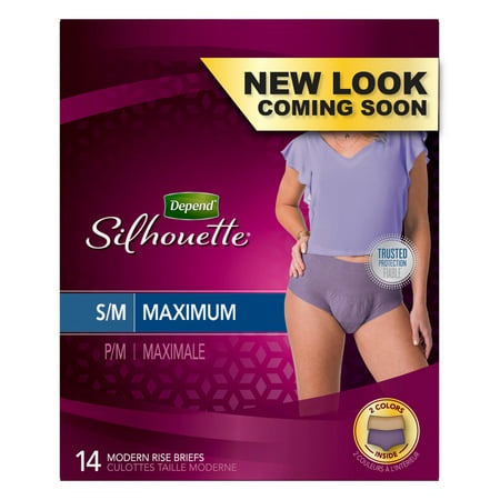 DEPEND WOMEN S/M MAXI. MODERN RISE BRIEFS 14 CT