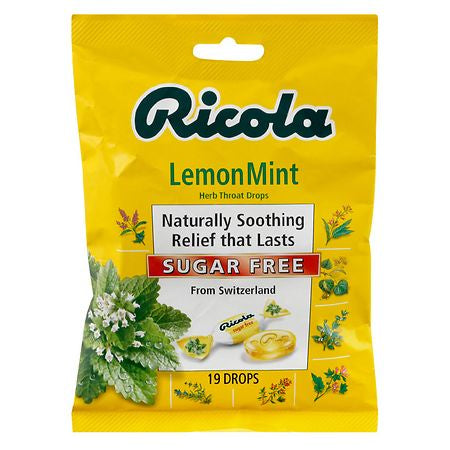 RICOLA LEMON-MINT SUGAR FREE 19DROPS