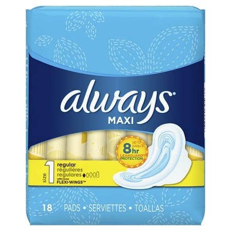 ALWAYS MAXI REG W/ WINGS - 18 PADS