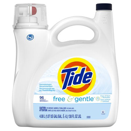 TIDE FREE & GENTLE DETERGENT 138 OZ