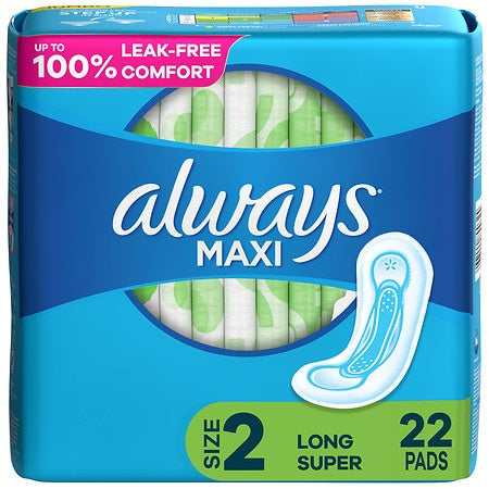 ALWAYS MAXI SUPER LONG  SIZE -2 PADS 22 CT