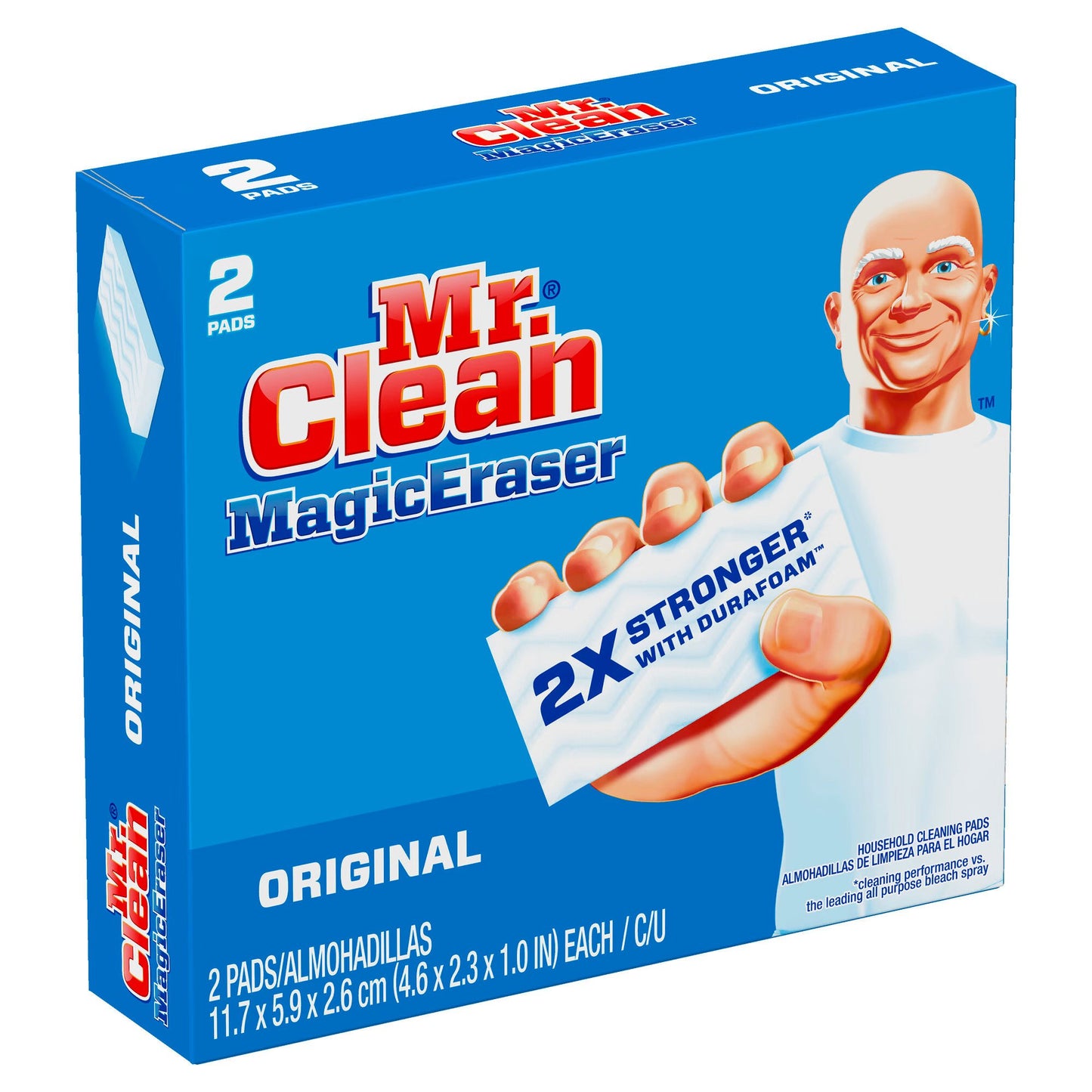 Mr. Clean Magic Eraser Original, Cleaning Pads with Durafoam, 2 count