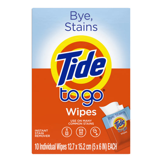 TIDE TO GO INSTANT STAIN REMOVER 10 WIPES