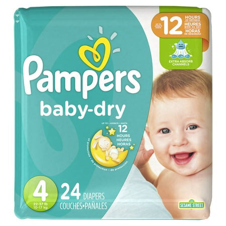 PAMPERS BABY-DRY SIZE 4 24 DIAPERS