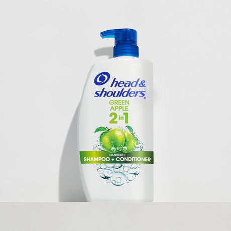 Head and Shoulder Shampoo Green Apple 2 in 1  32.1oz