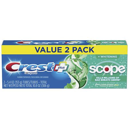 CREST TOOTHPASTE COMPLETE PLUS EXTRA WHITENING MINTY FRESH  5.4 OZ