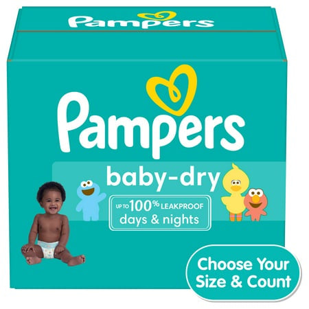 PAMPER BABY DRY SIZE- 1  44 DIAPERS