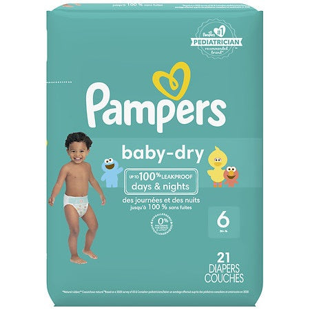 PAMPERS BABY-DRY SIZE 6 21 DIAPERS