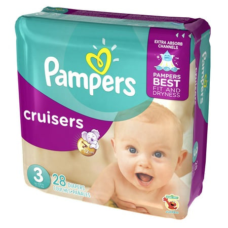 PAMPERS CRUISERS SIZE 3 28 DIAPERS