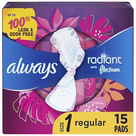 ALWAYS RADIANT WITH FLEXFOAM SIZE- 1  15 PADS