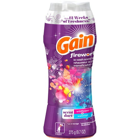 Gain Fireworks In-wash Scent Booster, Scent Duet Wildflower/waterfall, 9.7 oz