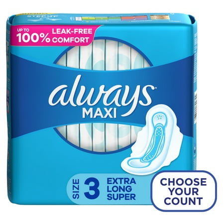 ALWAYS MAXI EXTRA LONG SUPER PADS 33 CT FLEXI WINGS