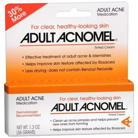 ADULT ACNOMEL TINTED CREAM ADULT ACNE MEDICATION 1.3 OZ