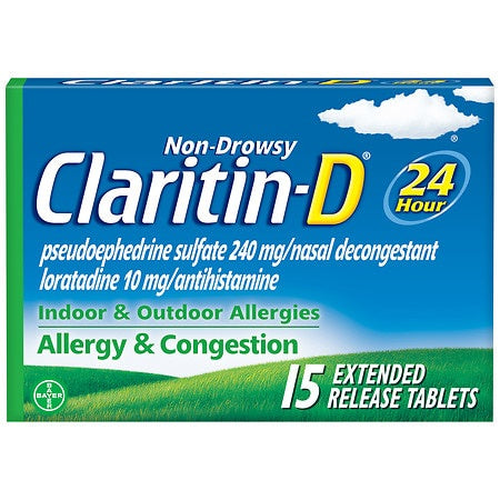 CLARITIN-D 24 HOURS 15 TABLETS