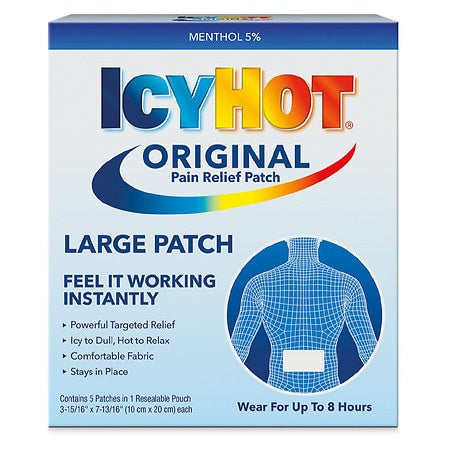 Icy Hot Medicated Patches Back and Large Areas - 5 ct