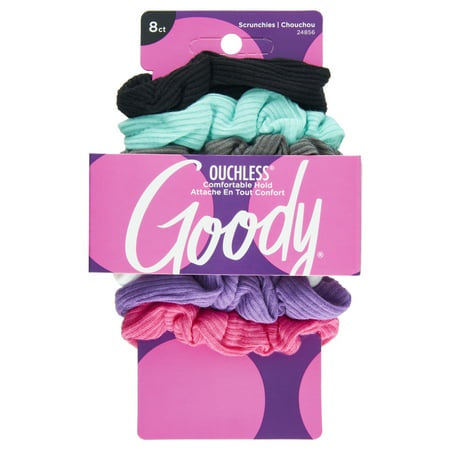 Goody Women Ouchless Jersey Variety Scrunchies -8ct