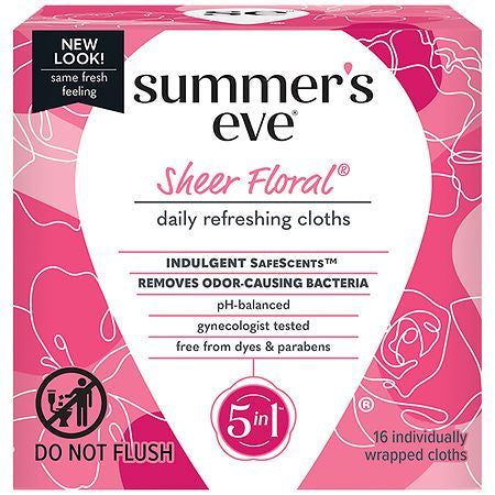 SUMMERS EVE FEM CLOTH SHR