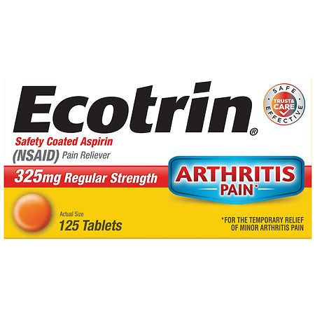 ECOTRIN 325 MG RS ARTHRITIS PAIN TABLETS - 125 CT