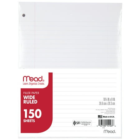 Ruled wide paper - 150 sheets