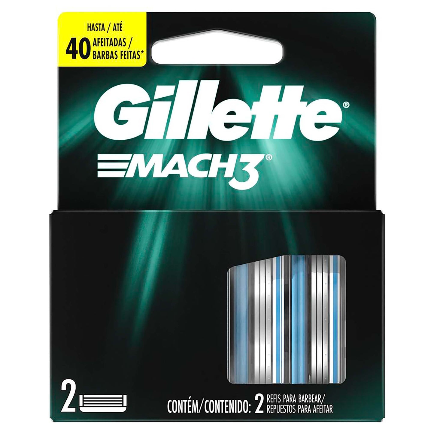 Gillette Mach3 Refill Blade Cartridges 2 ct