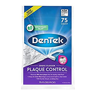 DENTEK CROSS FLOSSER PLAQUE CONTROL 75 CT