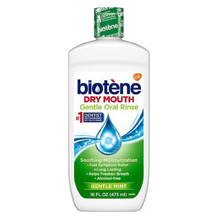 BIOTENE DRY MOUTH ORAL RINSE GENTLE MINT 16OZ