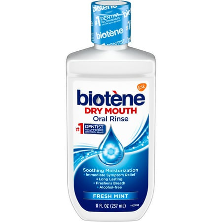 BIOTENE DRY MOUTH ORAL RINSE FRESH MINT 8 OZ