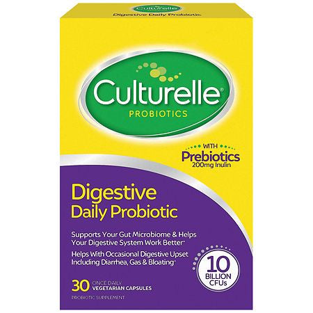 CULTURELLE PROBIOTICS 200 MG INULIN 10 BILLION CFUS 30 VEGETERIAN CAPSULES