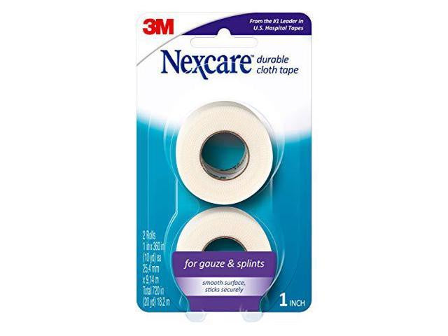 NEXCARE DURABLE CLOTH TAPE FOR GAUZE & SPLINTS 1 INCH. 2 CT